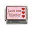 Love one another pink sparkly with hearts 9mm Italian charm